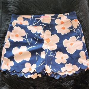 Isaac Mizrahi Navy Floral Shorts, Pre-loved In Excellent Condition, Sz. 8